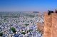India: View of the old city from Mehrangarh Fort (the Brahman houses are painted blue), Jodhpur, Rajasthan